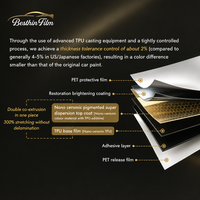 Film de protection de peinture automobile TPU coloré PPF anti-jaunissement 7,5 mil, rouleaux de vinyle pour voiture, film PPF
