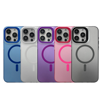 Étui de téléphone Honatop coloré IMD, pare-chocs rigide, résistant aux rayures, électroplaqué, magnétique, TPU+PC, antichoc pour 16