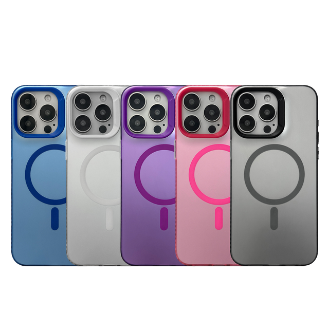 Honatop Colored IMD Hard Bumper Scratch-resistant Electroplate Magnetic TPU+PC Shockproof Phone Case for 16