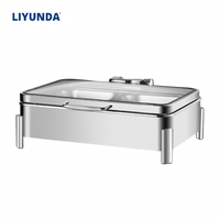 Chauffe-Plat Électrique Exclusif LIYUNDA en Acier Inoxydable 304 Effet Bois – Présentoir Isotherme pour Fêtes