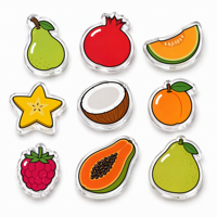 Aimants de réfrigérateur en acrylique sur le thème des fruits, mignons et personnalisés, décorations magnétiques créatives et uniques, idéales pour une utilisation promotionnelle