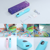 Vente directe usine – Stylo électrique lumineux à faible bruit pour peinture diamant, recharge USB-C, 4 embouts interchangeables – Meilleures ventes