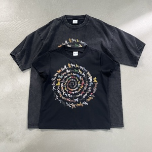 เสื้อยืดลายสุนัขพันตัว พิมพ์ลายวน 250 กรัม ผ้าฝ้ายวินเทจ ซักแล้วดูเก่า ระบายอากาศได้ดี สกรีนโลโก้ตามสั่ง ขั้นต่ำ 30 ชิ้น - Product Image 2