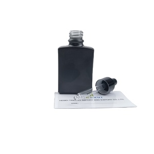 Custom Printed logo Square 30ml <b>50ml</b> 100ml Black/gold/white Oil Dropper <b>Bottle</b> clear Frosted <b>Bottles</b> with Dropper - Product Image 4