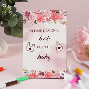53pcs <strong>Baby</strong> Shower Games White <strong>Baby</strong> Bibs Design Games <strong>Boys</strong> Girls Gender Reveal Party Gift DIY <strong>Baby</strong> Bodysuits Game <strong>Sets</strong> - Product Image 5