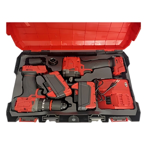 Juego <span class=keywords><strong>de</strong></span> Herramientas Eléctricas con Batería <span class=keywords><strong>de</strong></span> Litio Recargable, Martillo, Amoladora Angular, Llave Inglesa y Destornillador Personalizables, con 1 Año <span class=keywords><strong>de</strong></span> Garantía - Product Image 2