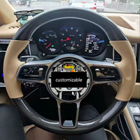 Volant en fibre de carbone personnalisé compatible avec Porsche 911 718 992 991 Cayman Panamera Cayenne, mise à niveau de l'ancien au nouveau, plug and play