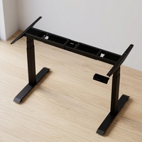 PR Modern Dual Motor Three-Stage Commercial Freestanding Desk Frame - Cadre de bureau autoportant ergonomique, durable, réglable en hauteur, en métal, pour étude/bureau