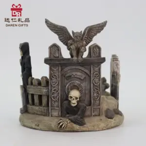 Nhựa mô hình bức tượng trang trí nội thất Grim Reaper Halloween vườn thủ công nhựa thủ công