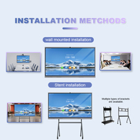 55/65/75/86/100 İnç 4K 20 Noktalı Dokunmatik İnteraktif Beyaz Tahta LCD Ekran Eğitim Sınıfları ve Toplantı Odaları için