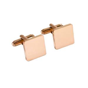 Grand stock transfrontalier : Nouveaux boutons de manchette DIY unisexe en acier inoxydable plaqué or, vierges et gravables, pour costume de style français, idéaux pour cadeaux et fêtes - Product Image 5