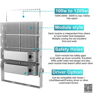 300ワット400ワット500ワットトンネル照明ip65ip66ステンレスネジ10kv20kv防雷110v 120v 100-277v 347v外部ランプ