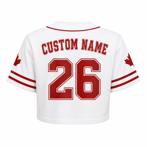 Camiseta de Béisbol para Mujer, Personalizada con Nombre y Número del Equipo, Estilo Clásico con Botones, para Fanáticas del Canadá - Product Image 4