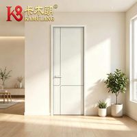 Portes intérieures modernes en MDF polymère sur mesure, isolation acoustique, construction durable pour hôtel, école, villa, salle de bain, salle à manger
