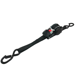 Sangles à cliquet rétractables de 1,8 tonne, 2 pouces * 15 pieds, robustes, avec poignée recouverte de caoutchouc, sangles à cliquet parfaites pour les motos - Product Image 1
