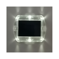 Marqueur LED d'avertissement, borne routière solaire réfléchissante en plastique, borne routière solaire en plastique ultra-mince