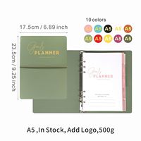 Carnet de voyage A5 de haute qualité en cuir, couverture rigide, logo personnalisé, reliure spirale, 100 feuilles pour la planification quotidienne