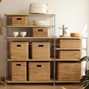 Panier en rotin rectangulaire écologique en gros Décoration de la maison et panier de rangement de blanchisserie de Chine - Product Image 5