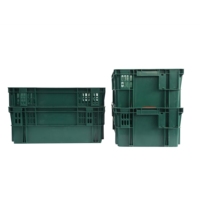 Nouvelle Conception d'Usine : Bacs Logistiques en Plastique à Mailles pour la Récolte de Fruits, Idéaux pour le Stockage d'Épicerie, Grand Panier/Caisse en Plastique Orange Multi-Usages