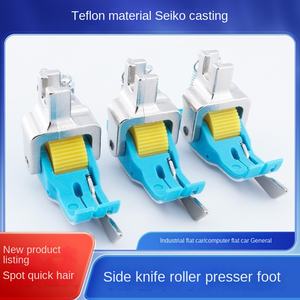 Nouveaux accessoires de couture industriels plastique plat de voiture pour plaque inférieure en téflon <span class=keywords><strong>bord</strong></span> <span class=keywords><strong>droit</strong></span> rouleau pied-de-biche couteau SP-18 presseur - Product Image 2