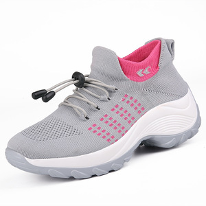 Nouvelles Baskets Tendances pour Femmes Grandes Tailles, Printemps-Été, Chaussures de Sport Respirantes à Tige en Maille Tricotée, Chaussettes Confortables - Product Image 5