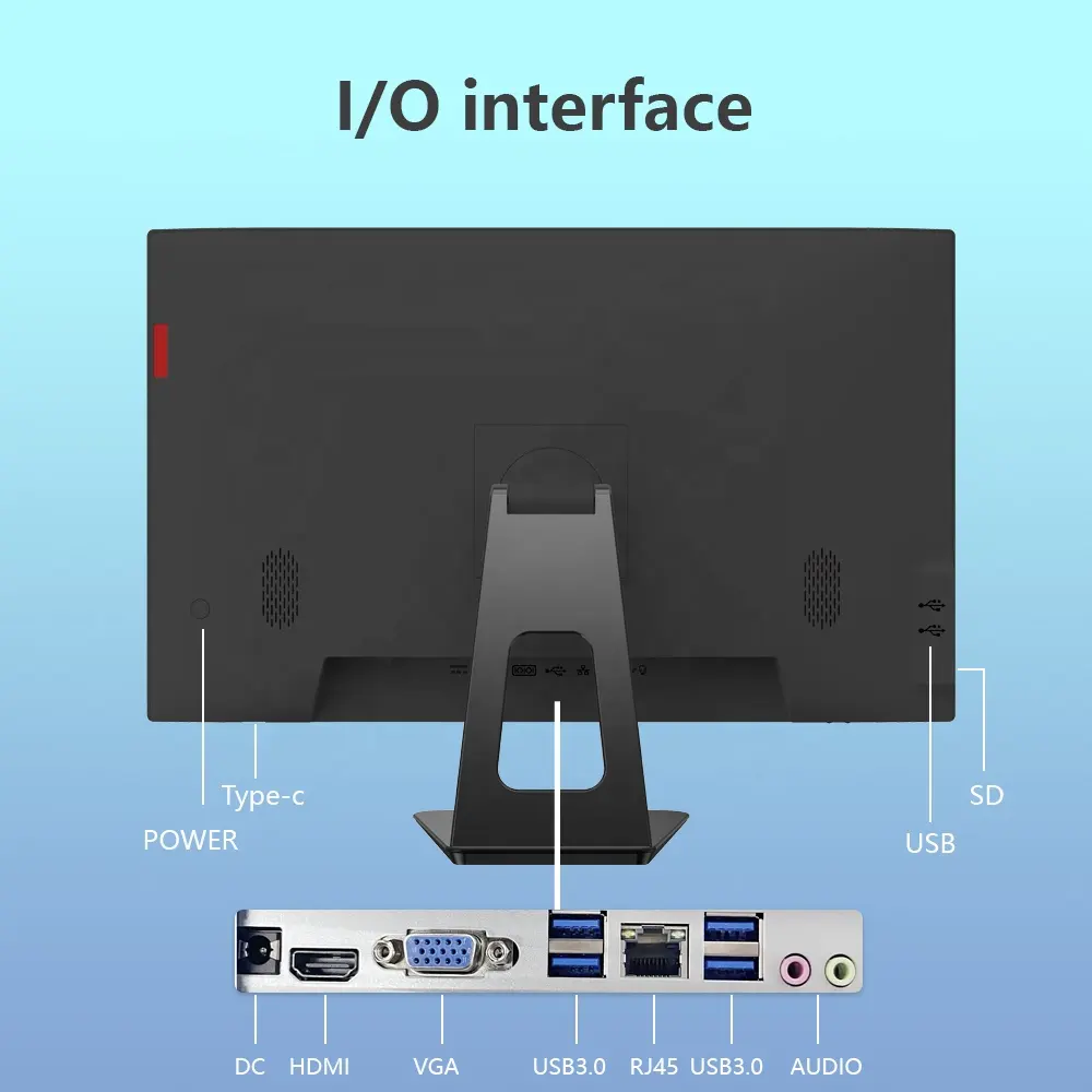 เดสก์ท็อปสำหรับธุรกิจคอมพิวเตอร์แบบออลอินวัน27นิ้ว AIO monoblock Barebone สำหรับ i3สำนักงาน i5 i7ใช้ในบ้าน27 "คอมพิวเตอร์ออลอินวัน