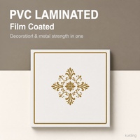 Plaques de plafond carrées ignifuges en aluminium 600x600, panneaux de plafond suspendus laminés avec film PVC pour cuisine