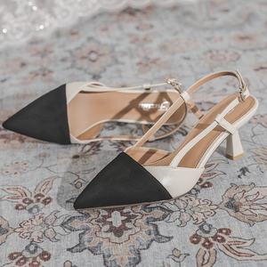<strong>Back</strong> <strong>Sling</strong> Luxury Comfortable Pointed Toe Trendy <strong>Shoes</strong> Low New Styles <strong>Women</strong> 2025 Heels for <strong>Women</strong> - Product Image 3