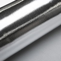 Tissu en fibre de verre E-Glass imperméable, réfléchissant, isolant thermique, ignifuge, sans alcali, avec feuille d'aluminium, pour usage industriel de soudage