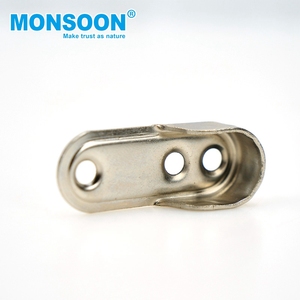 Support de tube de penderie en alliage de zinc, support de rail suspendu pour placard, bride de tube rond, support d'extrémité de tube de penderie - Product Image 3