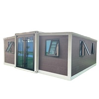 Rumah Kontainer Baja Modular Prefabrikasi Modern 20ft 40ft yang Dapat Diperluas dengan 2 Kamar Tidur dan Kamar Mandi untuk Hunian Keluarga