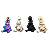 Nouvelle arrivée en gros décoratif argent 5 # nylon curseur dessins animés logo fermeture éclair tire pour manteau
