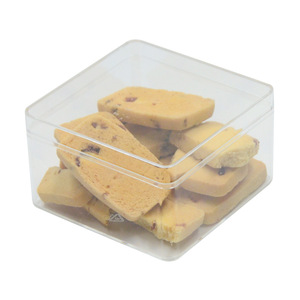 Boîte carrée transparente en plastique PS avec couvercle pour biscuits, bonbons, pâtisseries et emballage de snacks - Product Image 4