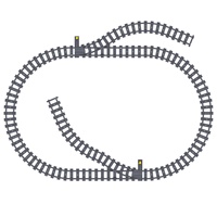 Ensemble de blocs de construction en plastique ABS OEM pour train miniature, rails droits/courbes, modèle de ville à construire soi-même pour enfants, échelle 1:1