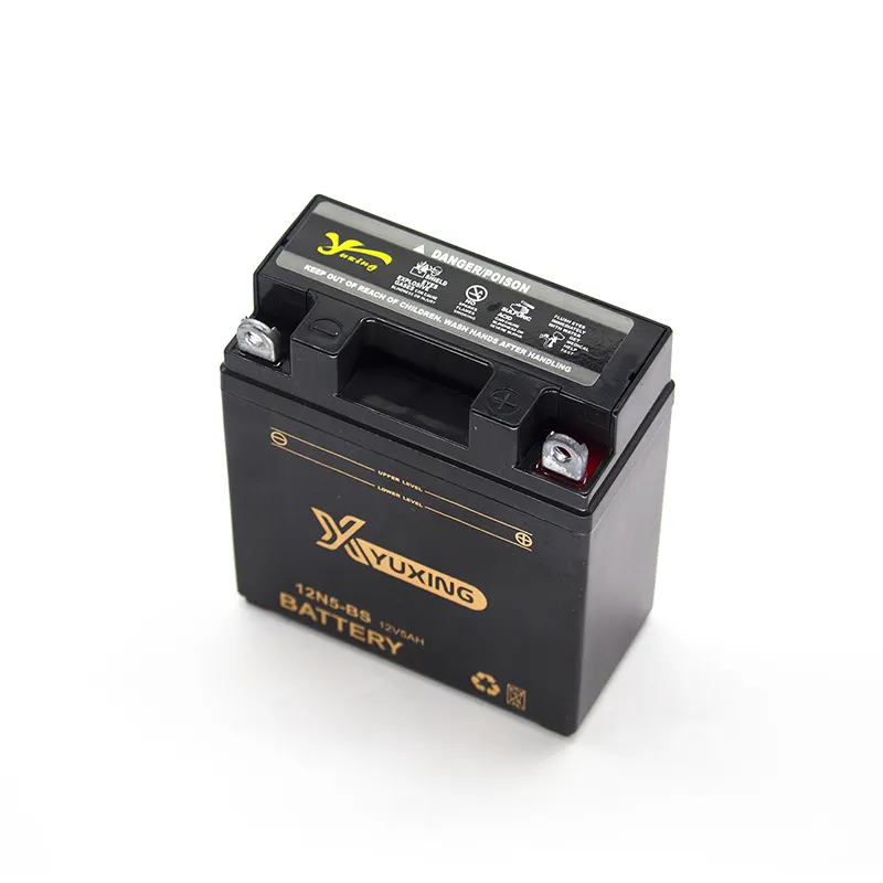 Batterie Rechargeable de haute qualité pour éclairage de démarrage à sec, batterie 12V 5ah pour motos