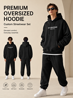 Sweat à capuche surdimensionné en coton épais 440 GSM pour homme, coupe ample, uni, streetwear, logo personnalisé, vente en gros, fabricant OEM