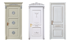 Puerta de madera de lujo Puerta de apartamento blanco tallado <span class=keywords><strong>Roma</strong></span> y flores Puerta de madera avanzada - Product Image 3