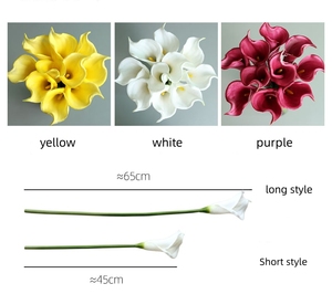 Vente en gros de fleurs artificielles à tige unique en PU pour la décoration de la maison - Product Image 5