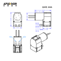 Pompe d'échantillonnage de gaz portable AP03065, pompe à air à micro-diaphragme pour la surveillance environnementale et les dispositifs médicaux, 0,65 L/min, 40 Kpa