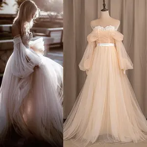 Милое свадебное платье с аппликацией из тюля Super Fairy, бальное платье с открытыми плечами, стиль принцессы, реальные фотографии, 1620T #