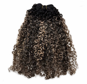 Paquetes de Cabello Humano Virgen Birmano al por Mayor, Tejido Crudo, Afro Rizado, Kinky, Marrón Ceniza con Reflejos <span class=keywords><strong>Balayage</strong></span>, Rizos Afro, 100g - Product Image 5