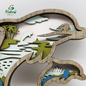 Fabbrica professionale animali da spiaggia decorazione nautica rustica artigianato in legno tagliato al laser decorazioni per la casa - Product Image 4