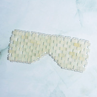 20 pièces assorties de masques oculaires en jade naturel, masque oculaire en pierre, masseur pour les yeux, sommeil pour les cernes, thérapie pour un sommeil profond, masque oculaire en pierre de jade, ventouses