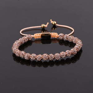 New Fashion Design Custom Logo Strass Polymer Clay Ball Perlen Makramee Armband für Frauen JBS12867 - Product Image 6