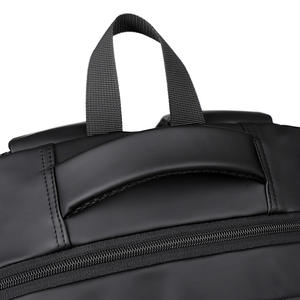 High Quality <b>Stylish</b> Multifunctional Laptop <b>Backpack</b> Custom Logo <b>Waterproof</b> PU with Polyester Lining Zipper Closure for Travel - Product Image 2