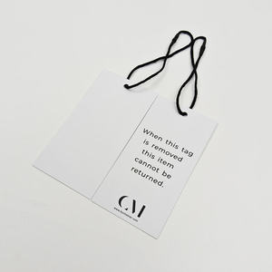 Eco-Friendly Luxury Hang <b>Tags</b> Recycled Paper with Custom Embossed Logo for <b>Clothing</b> Garments & Jewelry - Product Image 1