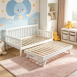 Muebles Multifuncionales para el Hogar, Sofá Cama de Madera Maciza, Sofá Cama Doble Plegable y Deslizable, Estructura de Sofá Cama de Madera Personalizada - Product Image 2