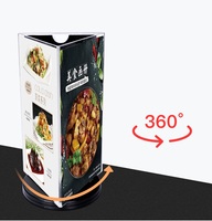 Support de menu rotatif à 3 faces en acrylique transparent, présentoir de table triangulaire transparent, support de carte publicitaire portable pour restaurant
