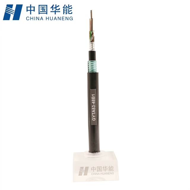 Huaneng GYTA Direct-Buried Outdoor Armored Optical Cable 4-Core 144-Core Pipeline Fiber G652D Communication ISO9001 Certified