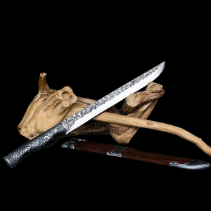 <span class=keywords><strong>Couteau</strong></span> spécial de chef de cuisine forgé en usine chinoise Longquan avec manche en métal et <span class=keywords><strong>couteau</strong></span> de cuisine à gaine en bois - Product Image 3